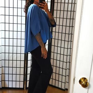 Cerulean high low blouse
